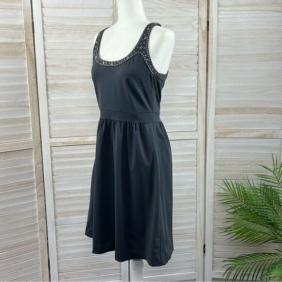 Cynthia Rowley Scoop Neck Embellished Scuba Dress Medium - Picture 9 of 14